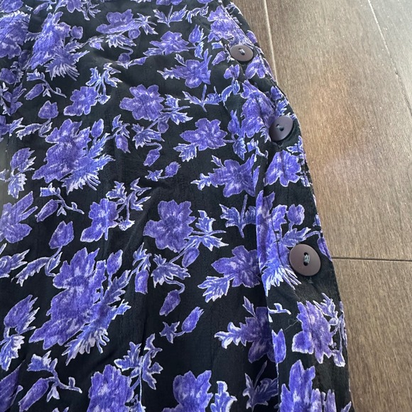 Vintage April‎ Cornell Floral Maxi Skirt Dark Fairy Whimsigoth Romantic M - Picture 4 of 10